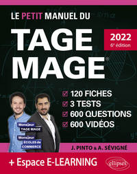 Le Petit Manuel du TAGE MAGE – 3 tests blancs + 120 fiches de cours + 600 questions + 600 vidéos