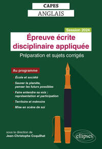 CAPES Anglais - Épreuve écrite disciplinaire appliquée - Session 2024