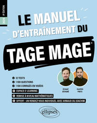 LE MANUEL DENTRAINEMENT DU TAGE MAGE - 12 TESTS BLANCS + 1100 QUESTIONS + 1100 VIDEOS