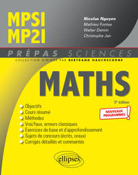MATHEMATIQUES MPSI/MP2I - PROGRAMME 2021