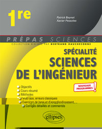 Spécialité Sciences de l'ingénieur - Première - nouveaux programmes