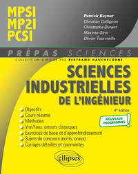 SCIENCES INDUSTRIELLES DE L'INGENIEUR MPSI - MP2I - PCSI - PROGRAMME 2021