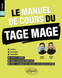 LE MANUEL DE COURS DU TAGE MAGE - 3 TESTS BLANCS + 200 FICHES DE COURS + 700 QUESTIONS + 700 VIDEOS