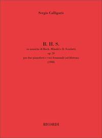 B. H. S. SU MUSICHE DI BACH, HANDEL E D. SCARLATTI