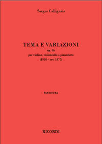 TEMA E VARIAZIONI OP. 5B -PARTITION+PARTIES SEPAREES