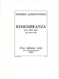 DANIELE ZANETTOVICH: RIMEMBRANZA (FLUTE SOLO)