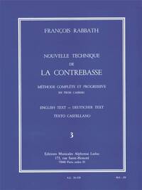 FRANCOIS RABBATH - NOUVELLE TECHNIQUE DE LA CONTREBASSE , VOL. 3