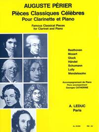 PERIER CATHERINE PIECES CLASSIQUES CELEBRES CLARINET & PIANO BOOK