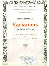 YVONNE DESPORTES: VARIATIONS EN FORME D'ETUDES... (VIOLIN & PIANO)