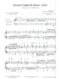 FRANCOIS COUPERIN: AMEN, DERNIER COUPLET DU GLORIA (MAITRES CLASSIQUES NO.11) (ORGAN)