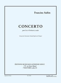 AUBIN: CONCERTO POUR COR ET ORCHESTRE A CORDES REDUCTION POUR COR ET PIANO