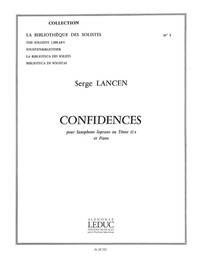LANCEN CONFIDENCES LM005 SOPRANO OR TENOR SAXOPHONE & PIANO BOOK