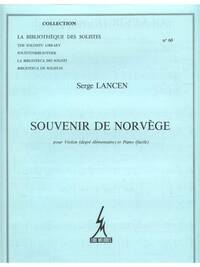 LANCEN SOUVENIR DE NORVEGE LM060 VIOLIN & PIANO BOOK