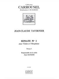 JEAN-CLAUDE TAVERNIER: SONATE NO.1 (VIOLIN AND VIBRAPHONE)
