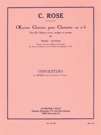 WEBER CARL MARIA VON LEFEBVRE CONCERTINO OP 26 CLARINET & PIANO BOOK