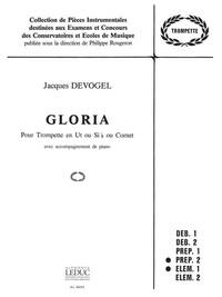 JACQUES DEVOGEL: GLORIA (TRUMPET & PIANO) TROMPETTE