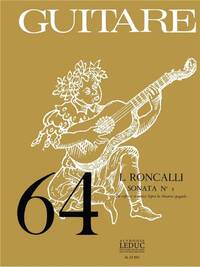 LUDOVICO RONCALLI: SONATA NO.1 (COLL. GUITARE NO.64) (GUITAR SOLO)