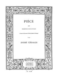 AMELIE-ANDRE GEDALGE: PIECE (TRUMPET & PIANO) TROMPETTE