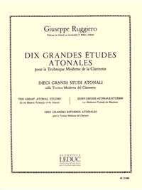 GIUSEPPE RUGGIERO: 10 GRANDES ETUDES ATONALES (CLARINET SOLO)