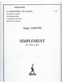 LANCEN SIMPLEMENT LM015 VIOLIN & PIANO BOOK
