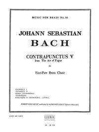 BACH JS KING ART OF FUGUE CONTRAPUNCTUS 5 BRASS QUINTET MFB095 SC/PTS