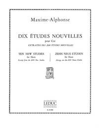 MAXIME-ALPHONSE: 10 ETUDES NOUVELLES (HORN SOLO)