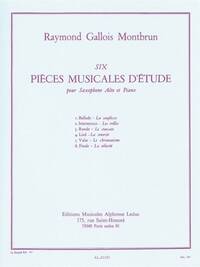 SIX PIECES MUSICALES D'ETUDE POUR SAXOPHONE ALTO ET PIANO