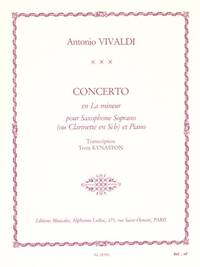 ANTONIO VIVALDI: CONCERTO FVII/5 RV461 IN A MINOR (B FLAT SAXOPHONE)