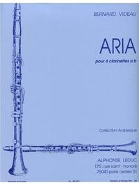 VIDEAU CARBOULET ARIA ARABESQUE 4 CLARINETS SCORE/PARTS