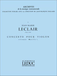 JEAN-MARIE LECLAIR: CONCERTO OP.10, NO.2 IN A MAJOR (VIOLIN & PIANO)