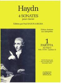 HAYDN 4 SONATAS VOLUME 1 IN G MAJOR HOB 16/6 PIANO BOOK FRENCH PIANO