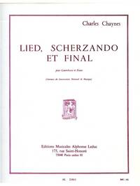 CHAYNES CHARLES LIED SCHERZANDO ET FINAL DOUBLE BASS & PIANO BOOK
