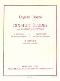 EUGENE BOZZA: 18 ETUDES FOR OBOE OR SAXOPHONE