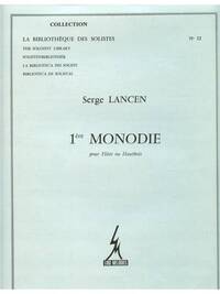 LANCEN 1ERE MONODIE OU HAUTBOIS SEUL LM032 FLUTE SOLO BOOK