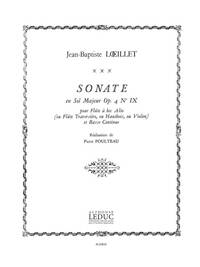 JEAN-BAPTISTE LOEILLET DE GAND: SONATE OP.4, NO.9 IN G MAJOR (FLUTE & CONTINUO)