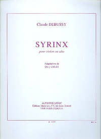 CLAUDE ACHILLE DEBUSSY: SYRINX (VIOLIN SOLO)