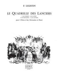 LEDUC QUADRILLE DES LANCIERS 4 RECORDERS PERCUSSION & PIANO BOOK