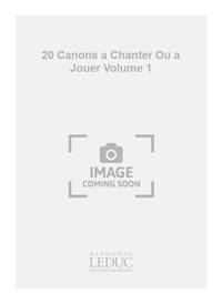 PENDLETON 20 CANONS A CHANTER OU A JOUER VOLUME 1 VOICE & RECORDER BK