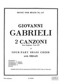ANDREA GABRIELI : 2 CANZONI SEPTIMI TONI - QUATUOR DE CUIVRES - SET DE RECUEILS