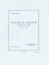 JEANINE RUEFF: CONCERT FOR QUARTET (FOUR SAXOPHONES)