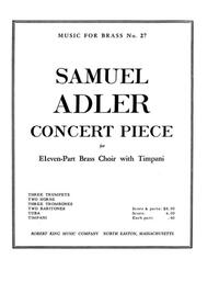 SAMUEL ADLER: CONCERT PIECE (ENSEMBLE-BRASS 8 OR MORE)