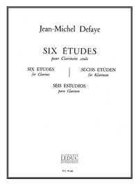 JEAN MICHEL DEFAYE: 6 ETUDES (CLARINET SOLO)
