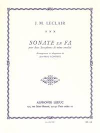 JEAN-MARIE LECLAIR: SONATA IN F (TWO SAXOPHONES)