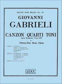 GIOVANNI GABRIELI: CANZON QUARTI TONI (ENSEMBLE-BRASS 8 OR MORE)