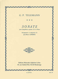 G. P. TELEMANN: SONATA (SOPRANO SAXOPHONE/PIANO)