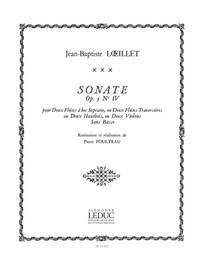 JEAN-BAPTISTE LOEILLET DE GAND: SONATE OP.5, NO.4 (RECORDERS 2)
