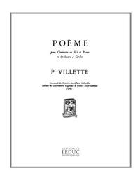 PIERRE VILLETTE: POEME OP.37 (CLARINET & PIANO)