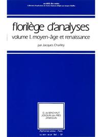 AU DELA DES NOTES 9 - FLORILEGE D'ANALYSES DE TEXTES N 1: MOYEN AGE ET RENAISSANCE