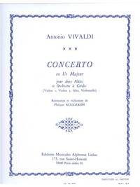 ANTONIO LUCIO VIVALDI: CONCERTO FVI/2 (RV533) IN C MAJOR (FLUTES 2 & ORCHESTRA)