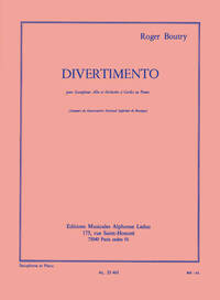 ROGER BOUTRY: DIVERTIMENTO (ALTO SAXOPHONE/PIANO)